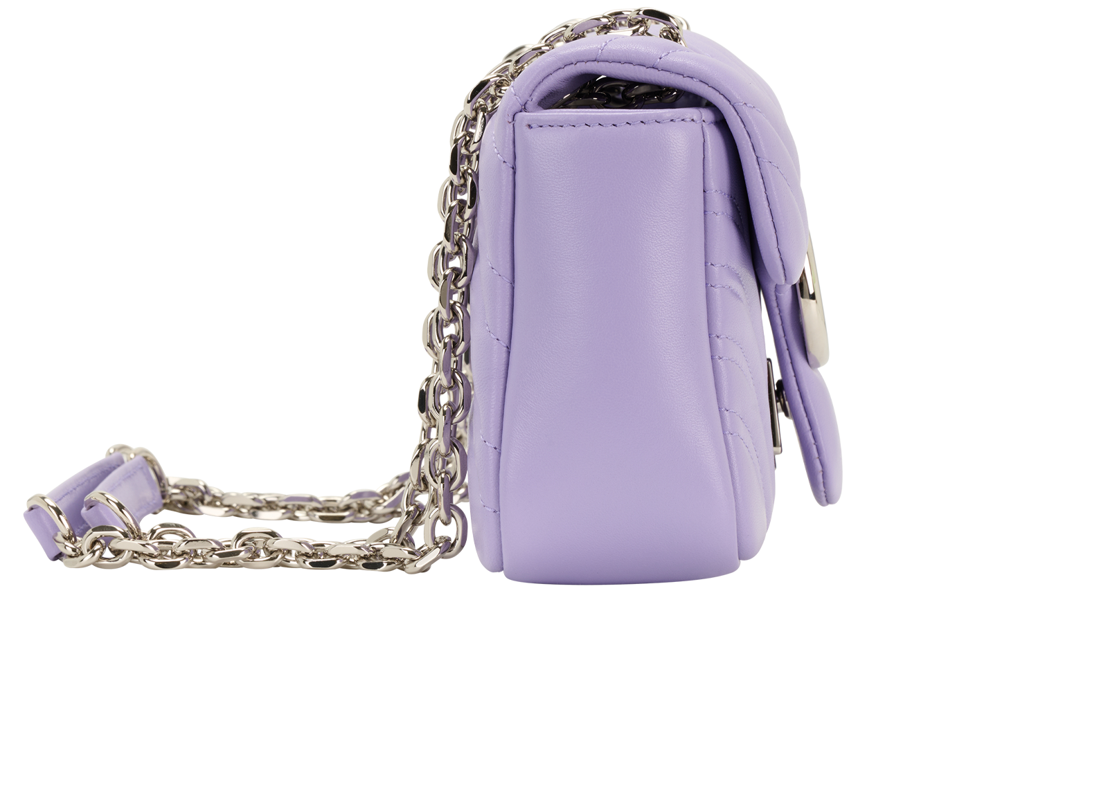 Small GG Marmont, &pound;995, Handbags, Purple, Leather, Side view